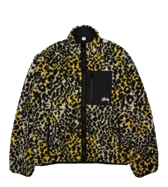 Sherpa Reversible Jacket (Yellow Leopard) – Proper