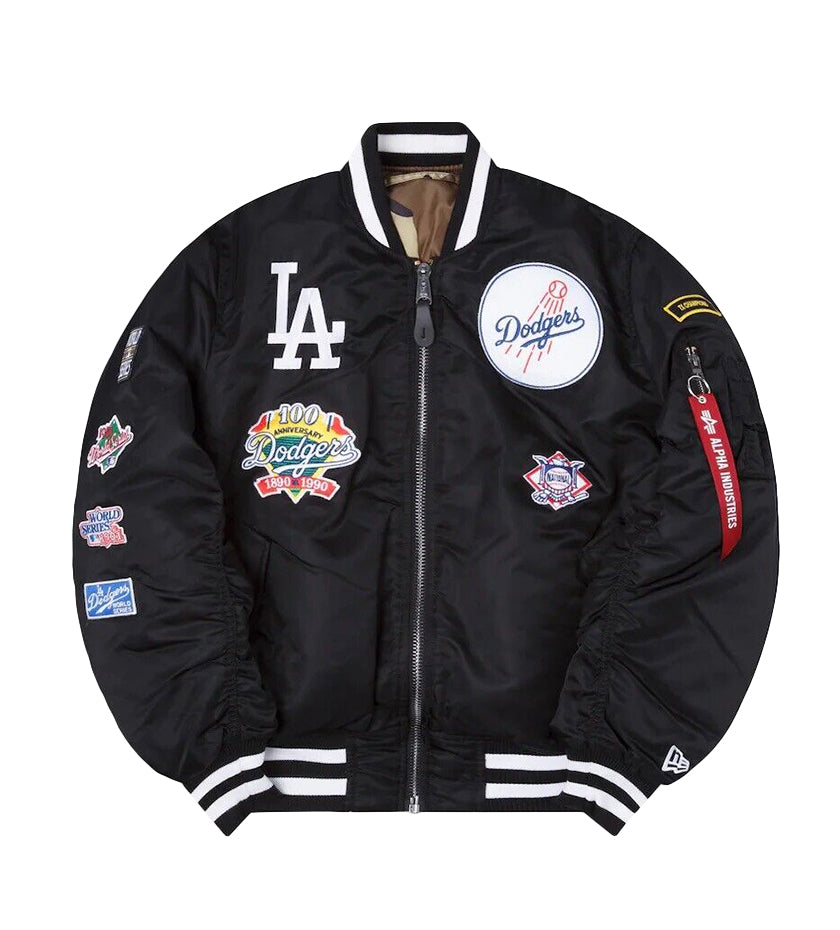 Los Angeles Dodgers x Alpha x New Era MA-1 Bomber Jacket (Black)