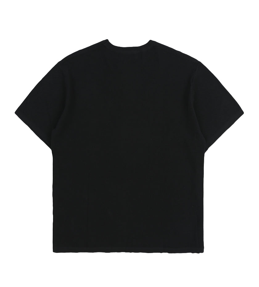 Check Knit Shirt (Black)