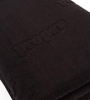 Jacquard Staple Logo Beach Towel (Black)