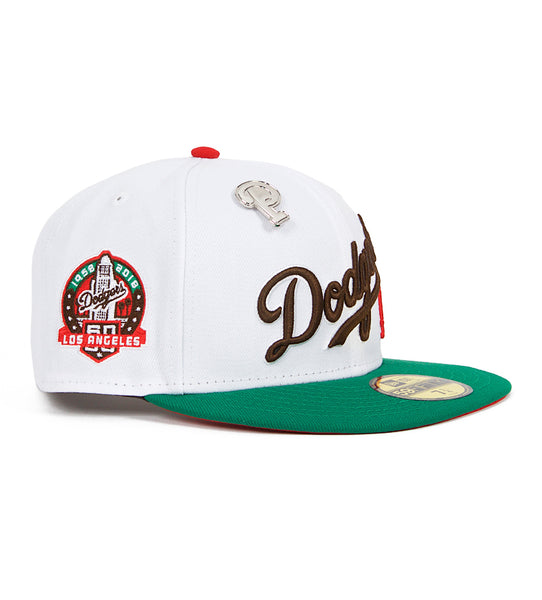 New Era | Proper x New Era Los Angeles Dodgers 60th Anniversary 59FIFTY (Optic White / Kelly Green) 7 5/8