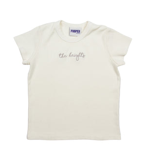 The Heights Baby Rib Tee (Vintage White)