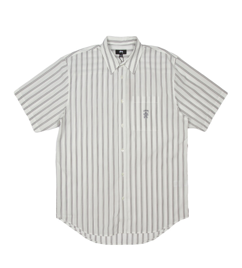 Boxy Striped S/S Shirt (Off White Stripe)