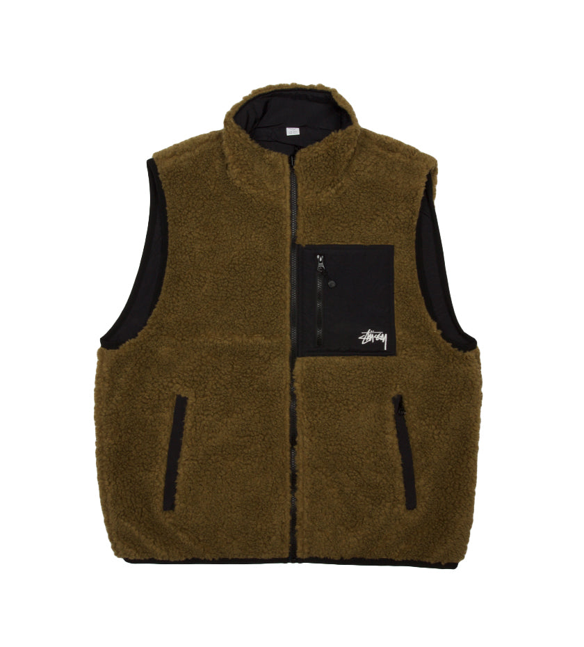Sherpa Reversible Vest (Olive)