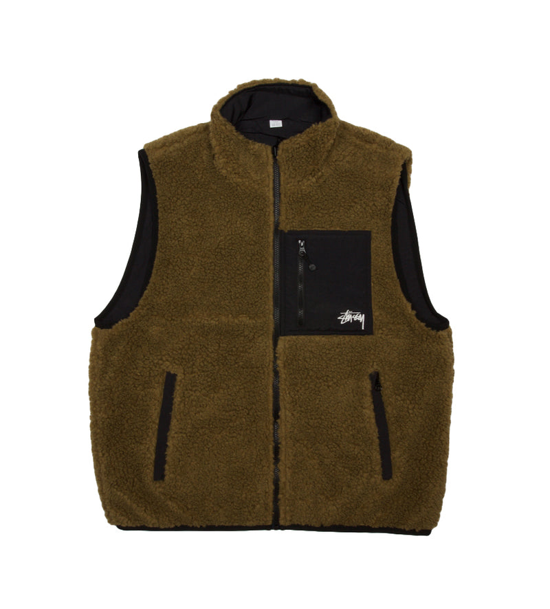 Sherpa Reversible Vest (Olive)