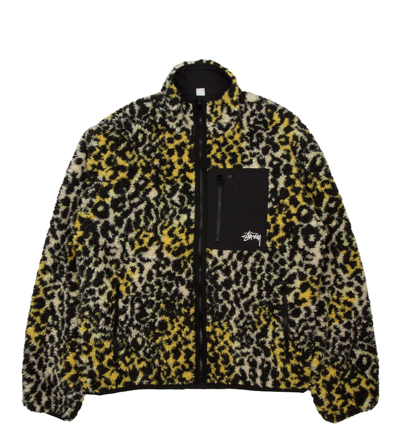 Sherpa Reversible Jacket (Yellow Leopard)