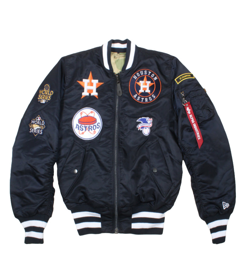 Houston Astros x Alpha x New Era MA-1 Bomber Jacket (Blue) – Proper