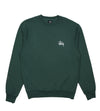 Basic Stussy Pigment Dyed Crewneck (Forest)