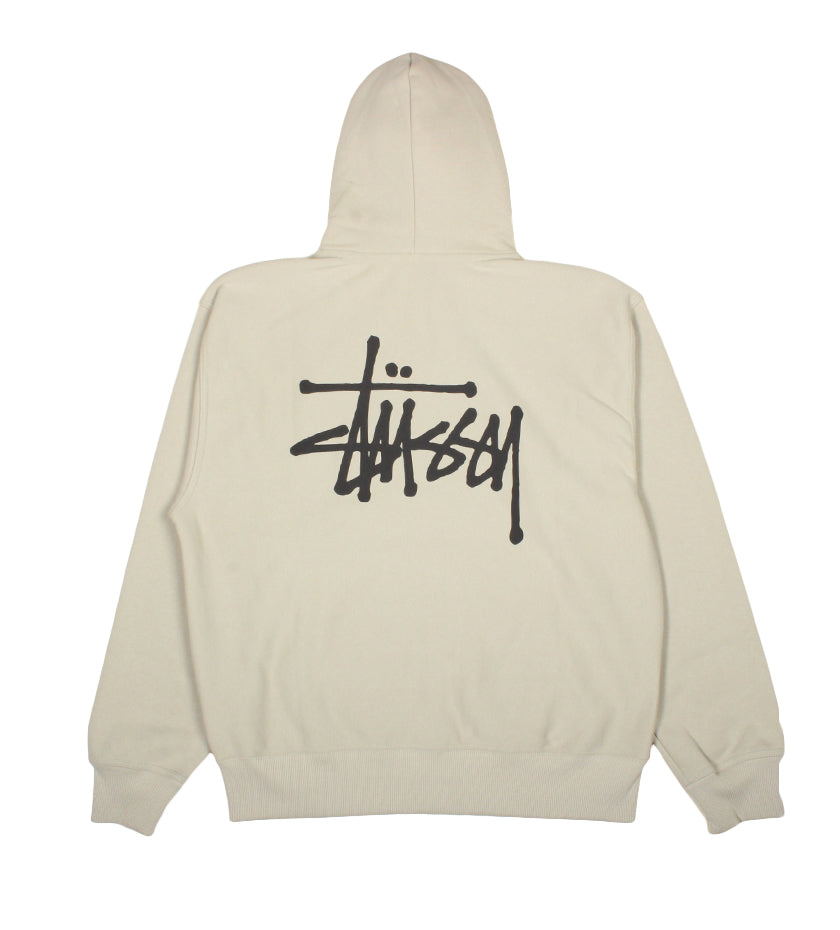 Basic Stussy Zip Hood (Khaki)