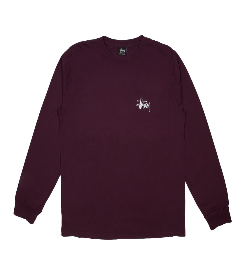 stussy burgundy t shirt