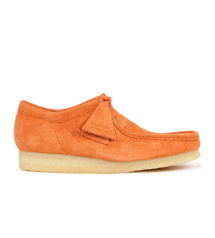 Clarks Womens Wallabee (Orange Check) 10