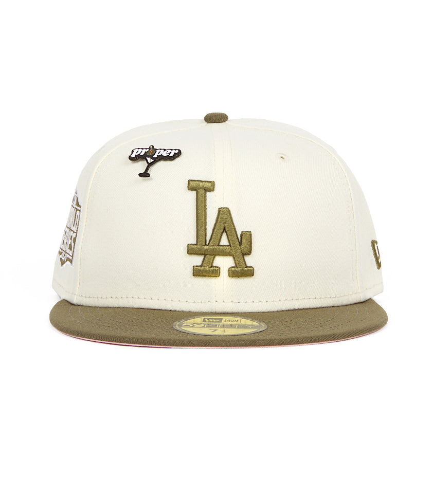 Proper x New Era Exclusive: Los Angeles Dodgers 2020 World Series 59Fifty (Chrome White / New Olive)