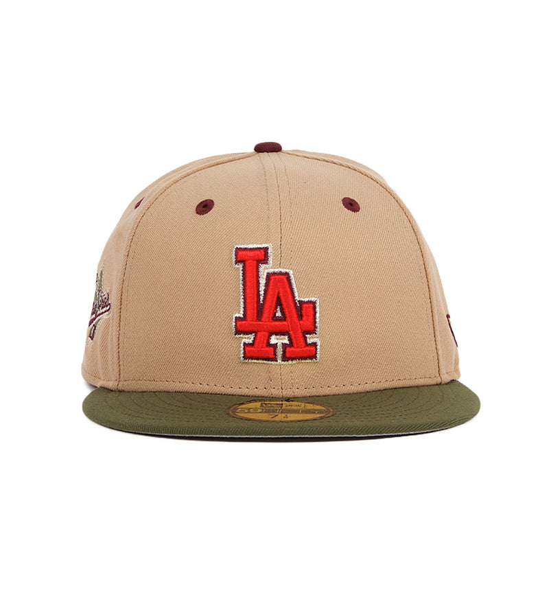 Proper x New Era Exclusive: Los Angeles Dodgers 1988 World Series 59FIfty (Camel / Rifle Green)