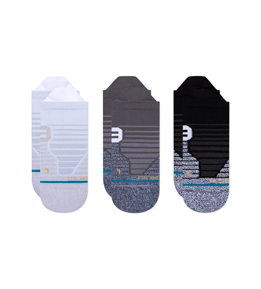 Versa Tab 3 Pack Performance Socks (Black / White)