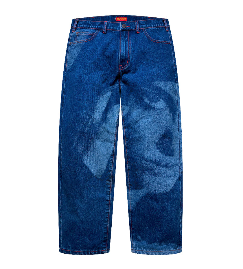 Stonewashed Printed Jean (Dark Indigo) – Proper