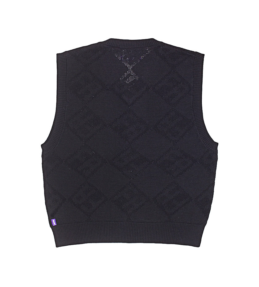 Letter Square Vest (Black)