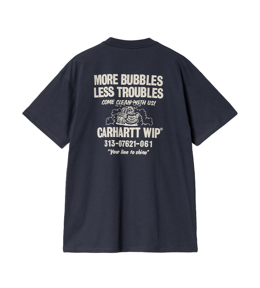 Less Troubles S/S T-Shirt (Blue / Wax)