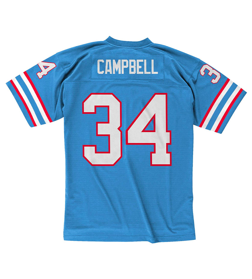 Mitchell & Ness Men's Houston Oilers Earl Campbell Legacy Game Jersey Columbia Blue Medium