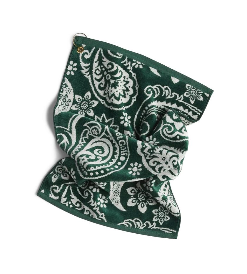 Quite Paisley Golf Towel (Green)
