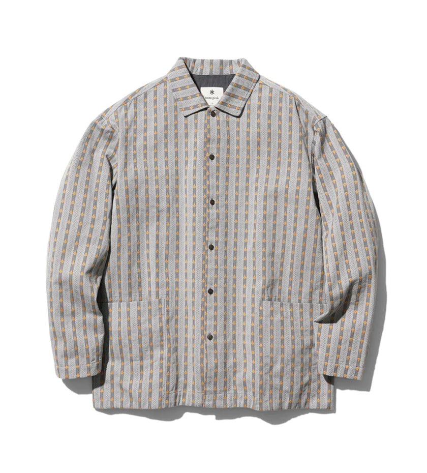 Cotton Dobby Herringbone Shirt (Orangedot)