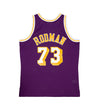 1998 Los Angeles Lakers Dennis Rodman NBA Road Swingman Jersey (Purple)