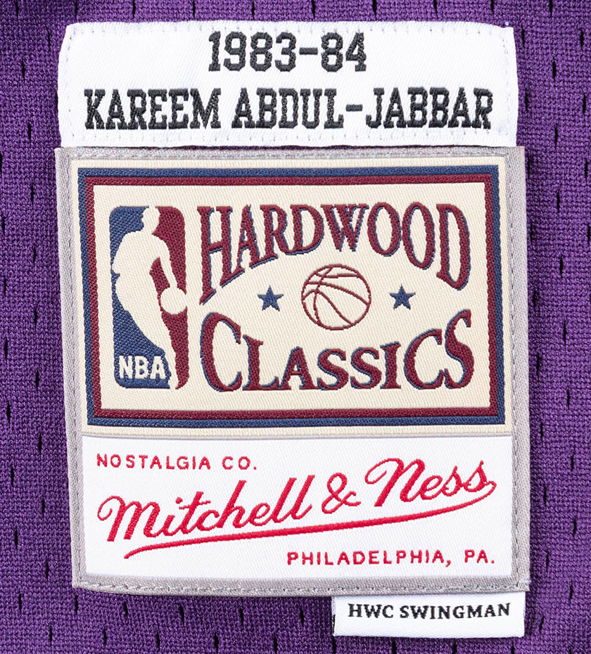 Mitchell & Ness Mens Swingman Jersey Los Angeles Lakers 1983-84 Kareem Abdul-Jabbar, Purple / M