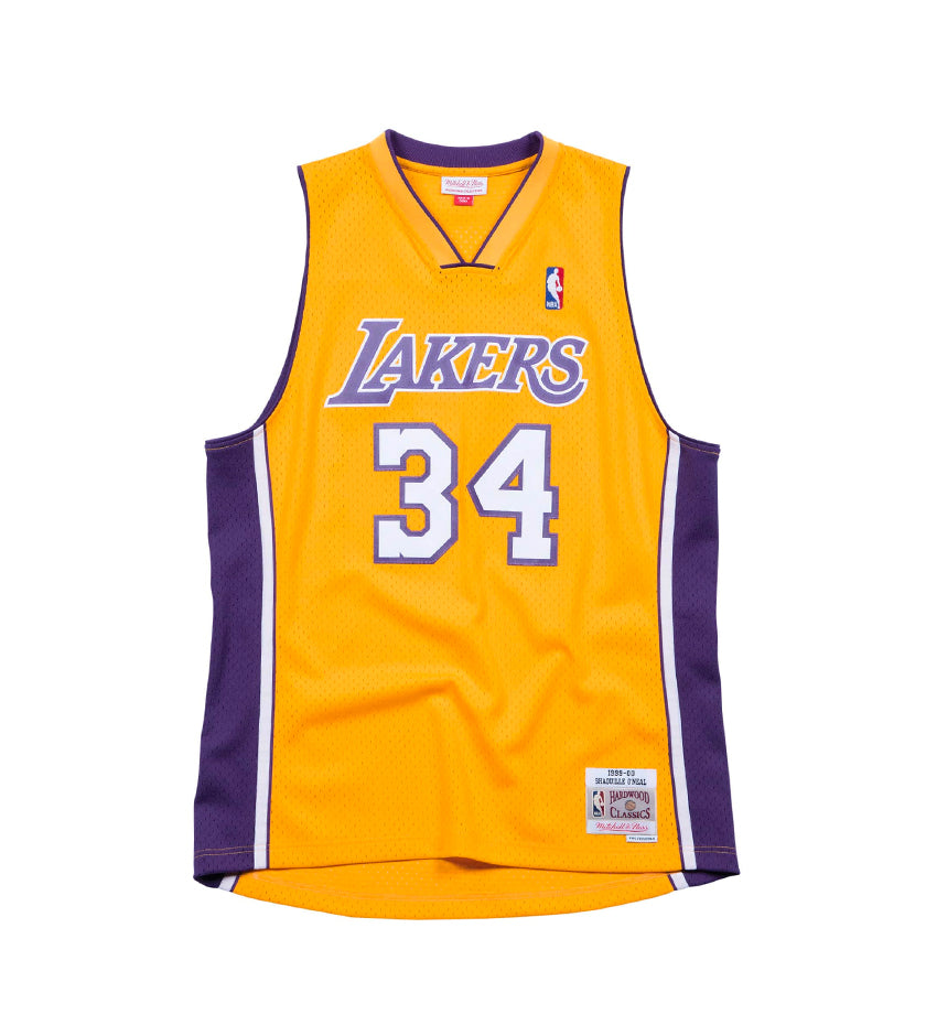 1999 Los Angeles Lakers Shaquille O'Neal NBA Swingman Home Jersey (Light Gold)