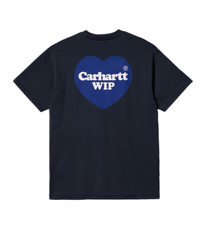 S/S Double Heart T-Shirt (Blue)