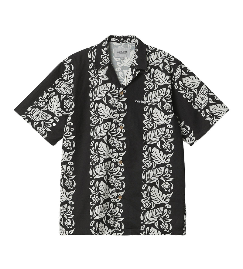 Floral S/S Stripe Shirt (Black / Wax)