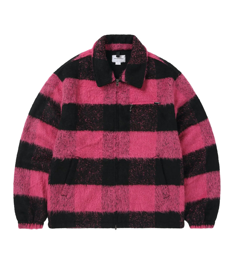 Brushed Check Jacket (Pink)