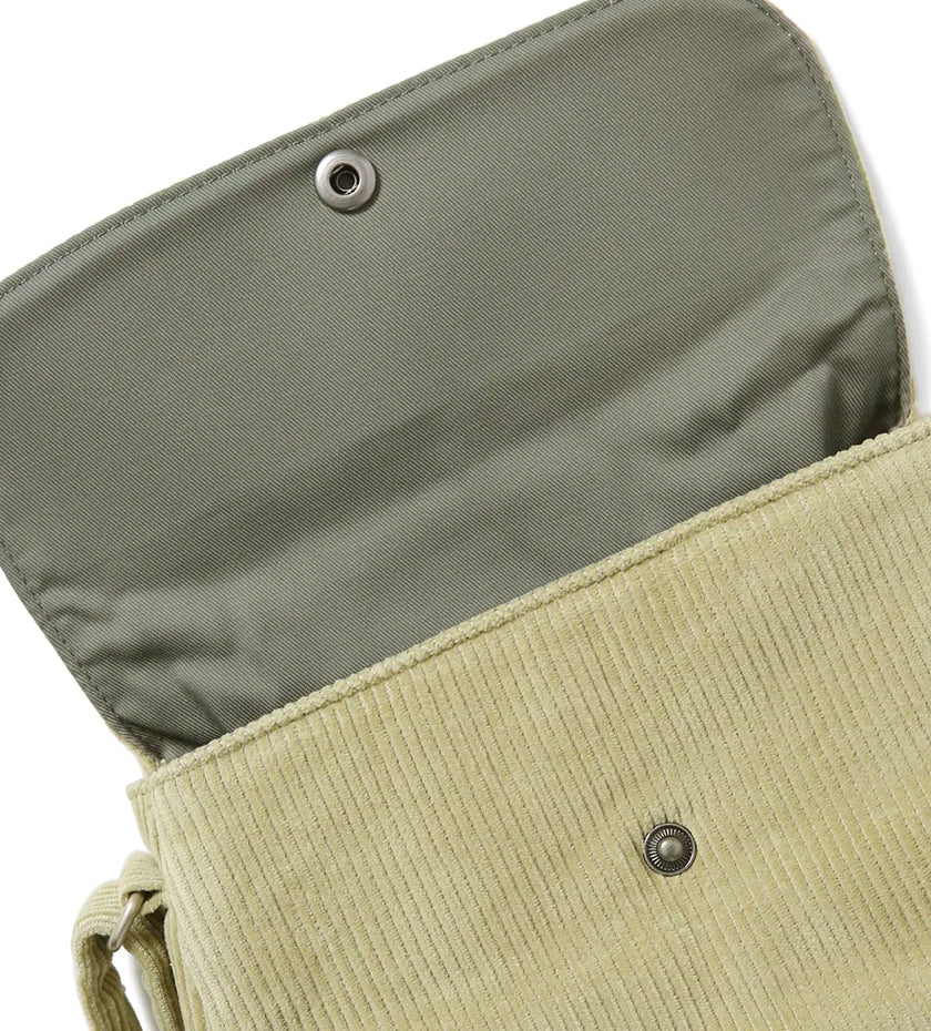 Wide Wale Cord Shoulder Bag (Sage)