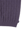 Cable Knit Zip Polo (Violet)