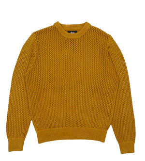 Pigment Dyed Loose Gauge Knit Sweater (Gold)