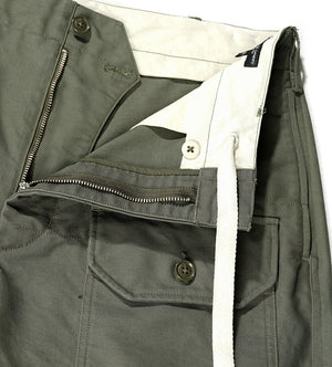 Deck Pant (Olive Cotton Double Cloth)