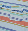 Cagoule Shirt (Blue Horizontal Multi Stripe)