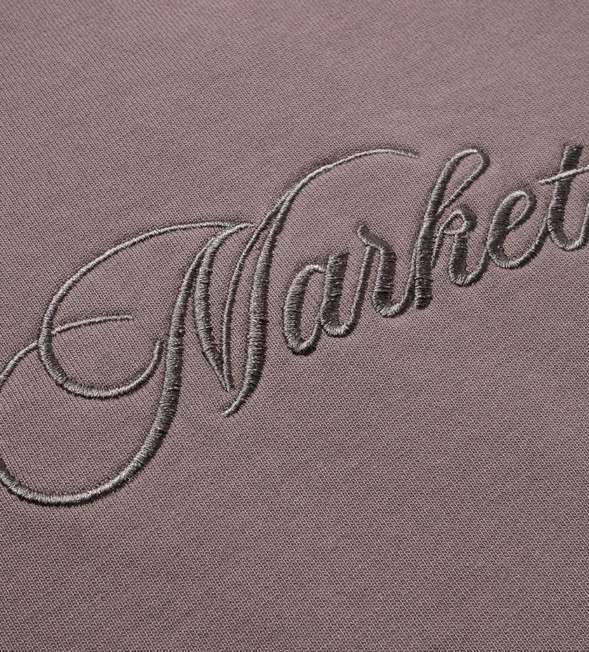 Market Script Crewneck (Washed Grey)