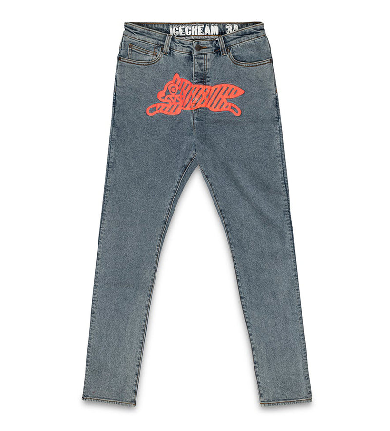 Neon Cherry Jean (Light Wash)