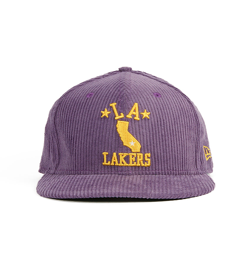 Proper x New Era Los Angeles Lakers 9Fifty Snapback (Purple Corduroy)