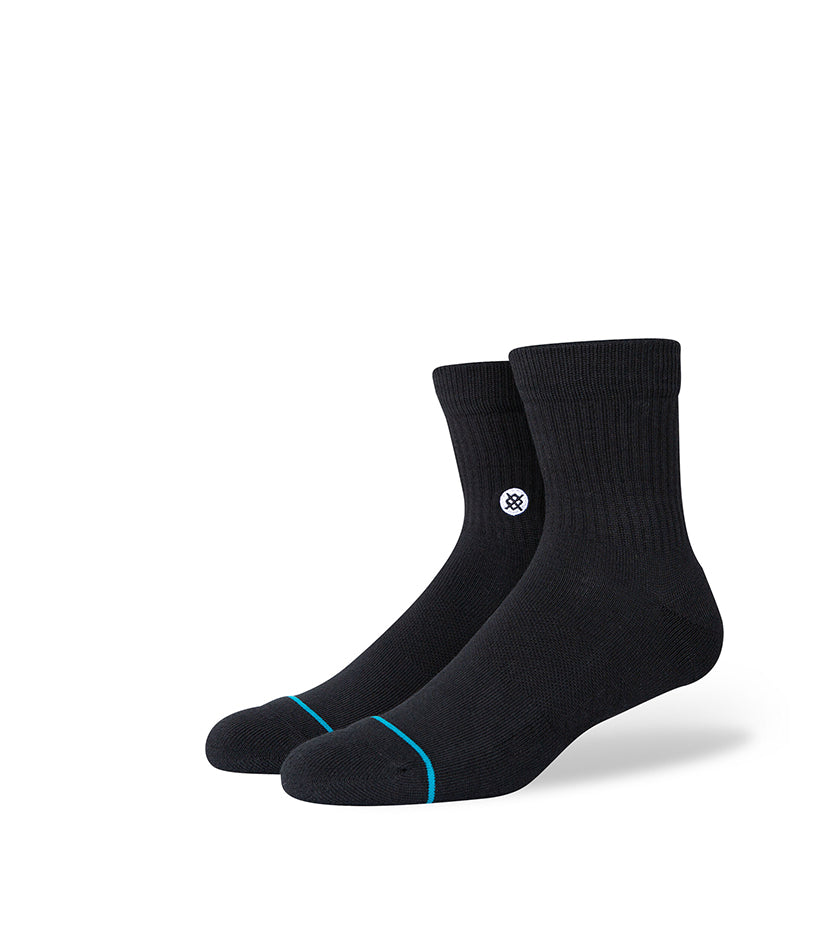 3-Pack Icon Quarter Socks (Black)