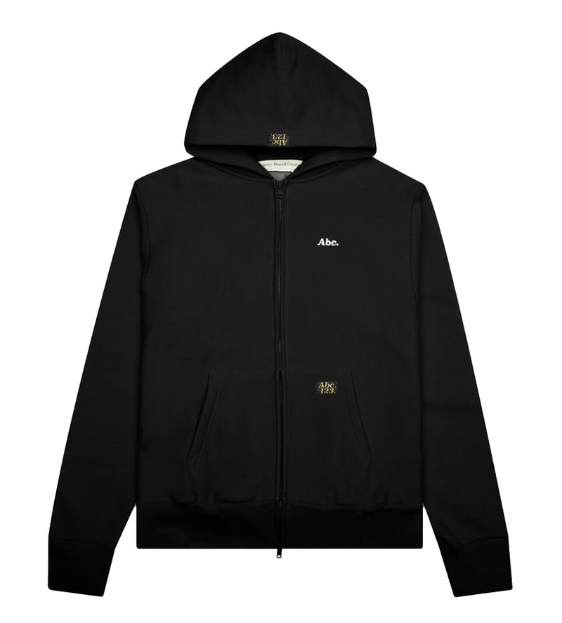 Abc. 123. Double Weight Zip Up Hoodie (Anthracite Black)