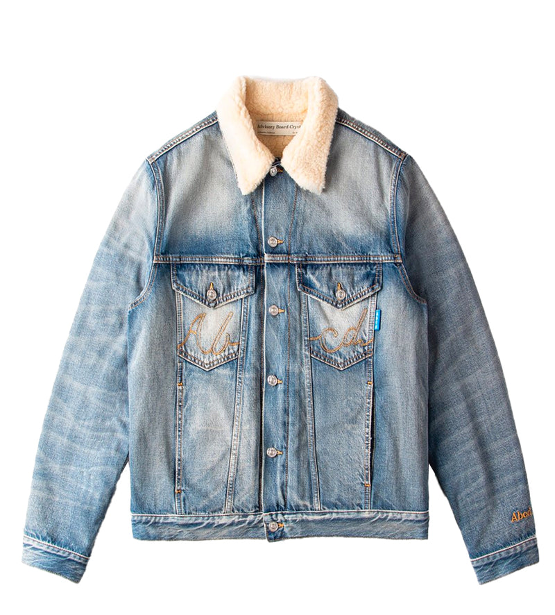 Saint laurent corduroy outlet collar denim jacket