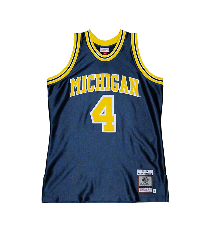 University Of Michigan 1991 Authentic Chris Webber Road Jersey (Astros Blue)