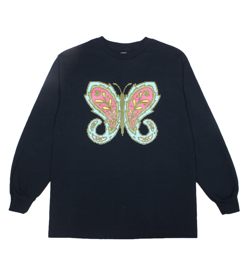 Paisley Butterfly Long Sleeve (Navy)