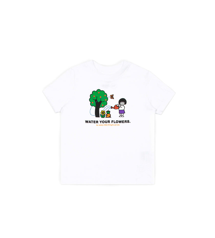 Kids Water Your Flowers Tee (White)