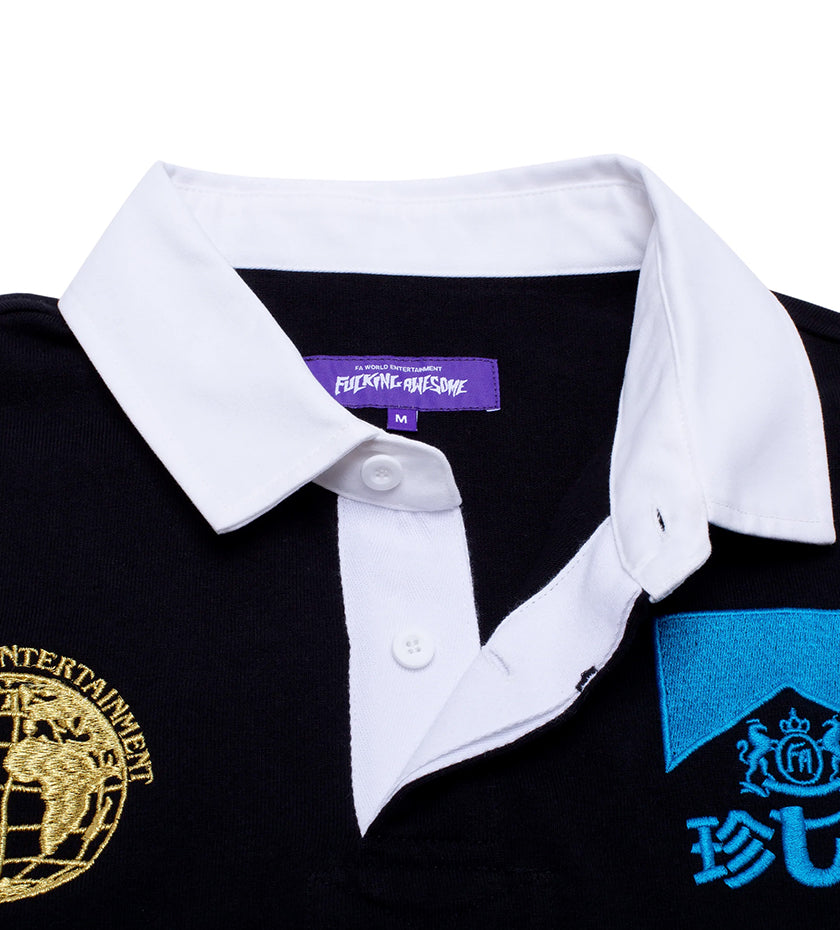 Sponsored Outline Rugby Shirt (Black)