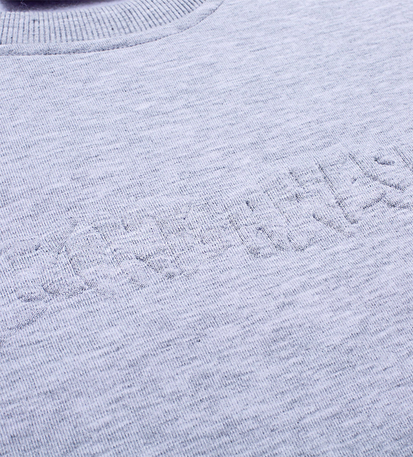 Stamp Embossed Crewneck (Heather Grey)
