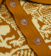 Fancy Knit L/S Polo Sweater (Gold / Ivory)