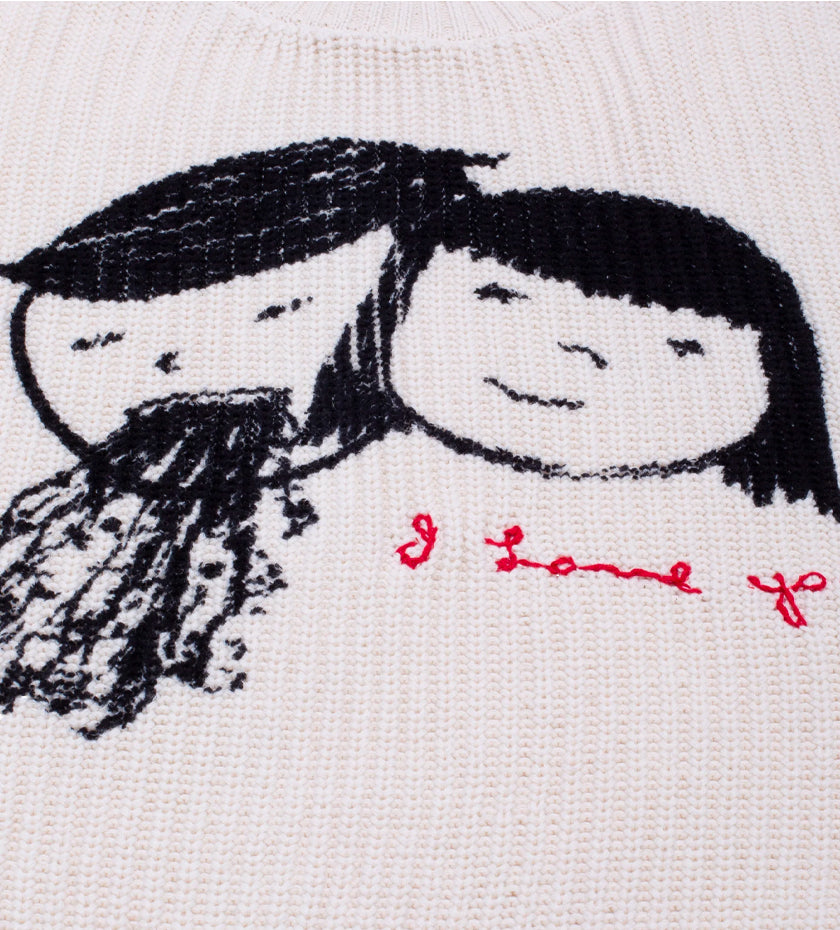 I Love You Knitted Sweater (Ivory)