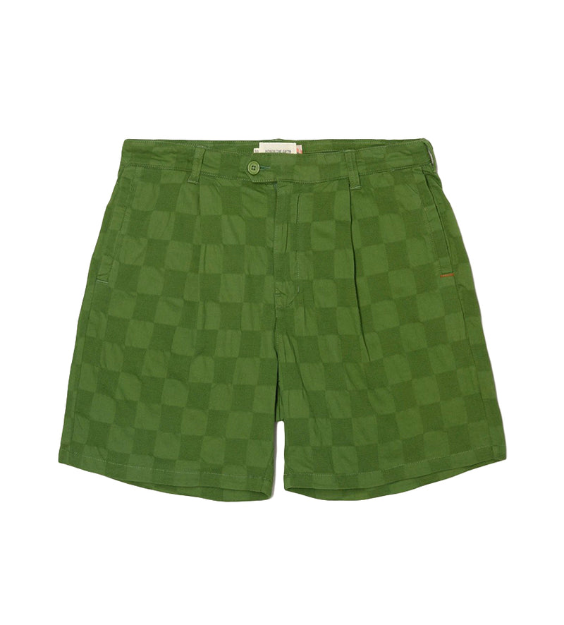 Jazz Checkered Jacquard Shorts (Green)