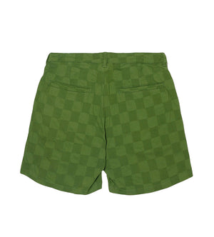 Jazz Checkered Jacquard Shorts (Green)